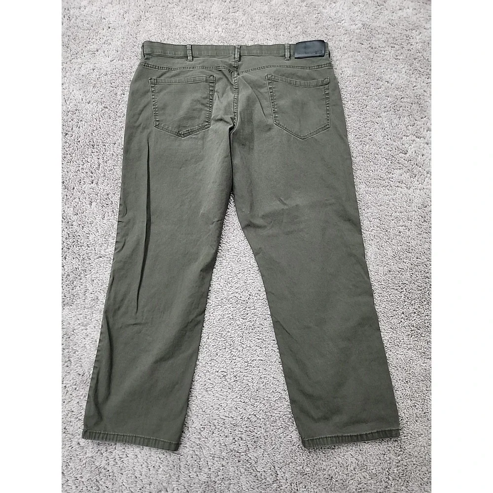 English Laundry Pants Mens 40 x 29 Green Straight Leg Stretch Classic Casual